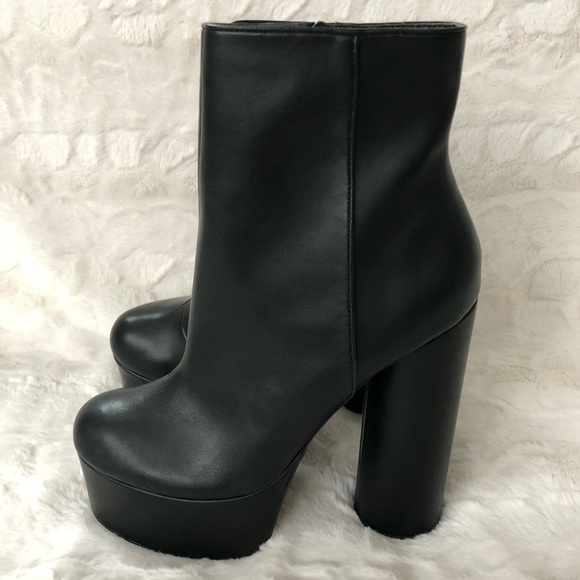 NWOT ASOS Shoes Vegan Leather Platform Boo… - Picture 3 of 8